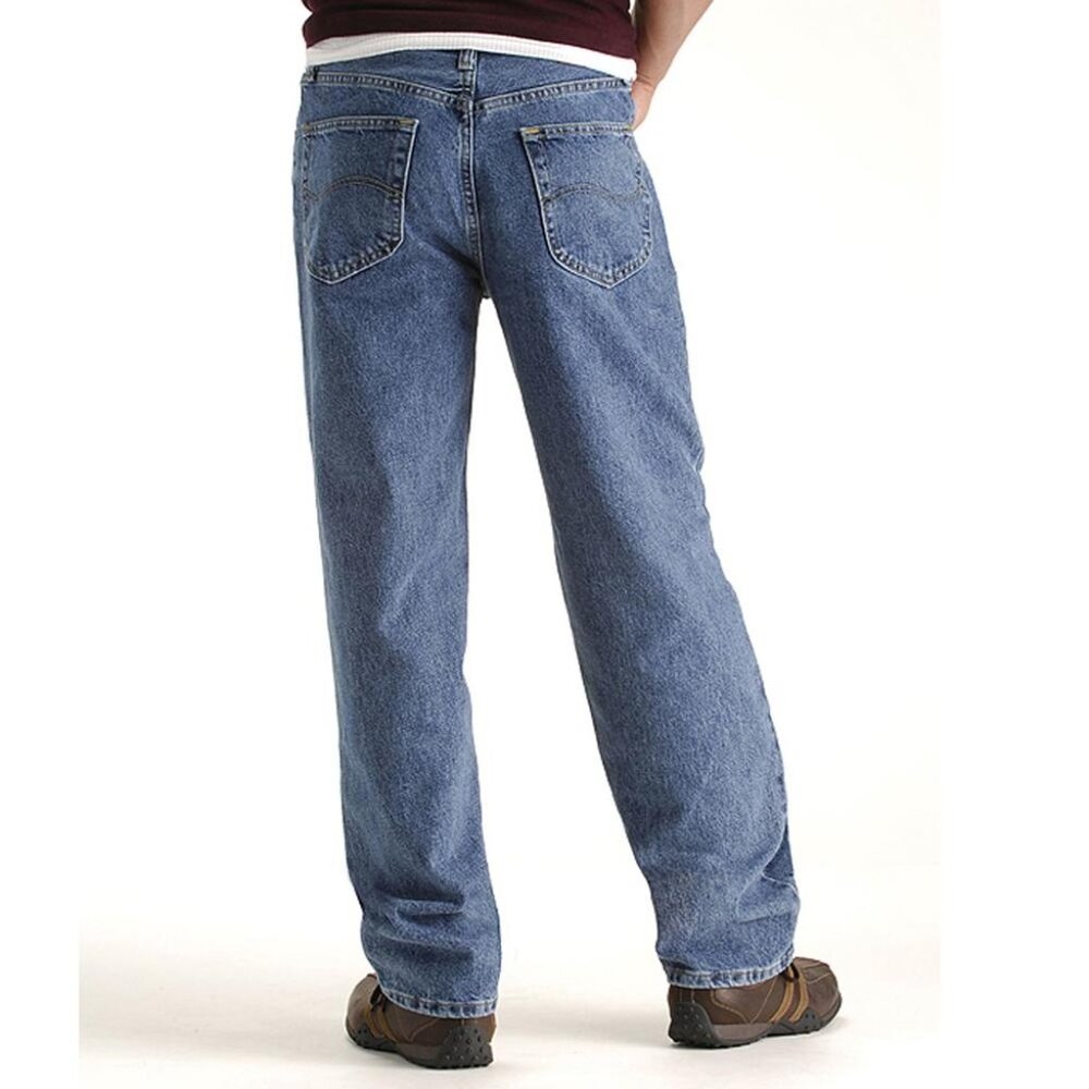 Men's New Lee Relaxed Fit Straight Leg Jeans Sz 28x30 - Picture 5 of 9